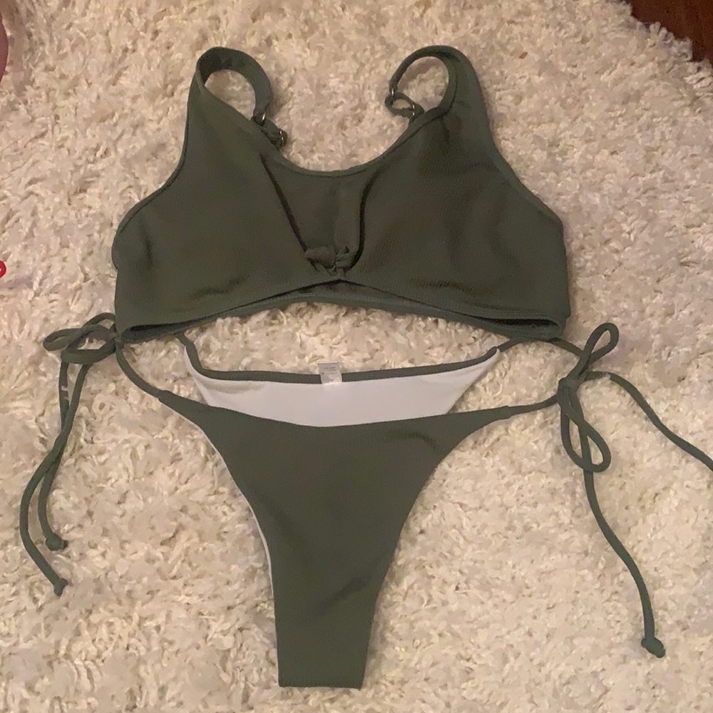 Army green zaful bikini size medium